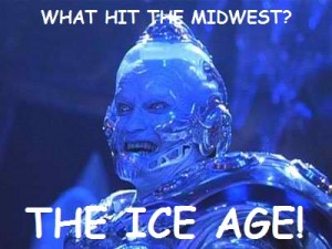 My first ever meme, which was inspired by the blizzard of 2014.