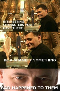 While I don't hate Steven Moffat, he certainly has a reputation for torturing characters (and audiences).  (Image courtesy of Pinterest).