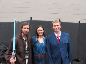 Eric (far left) and me (far right) with Summer Glau.